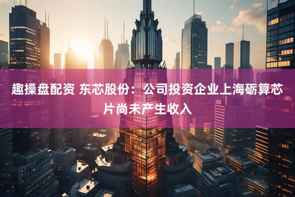 趣操盘配资 东芯股份：公司投资企业上海砺算芯片尚未产生收入